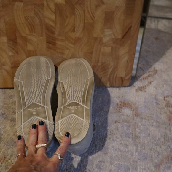 Cream Vagabond Leather Sneaker- Size 8 - Picture 4 of 6